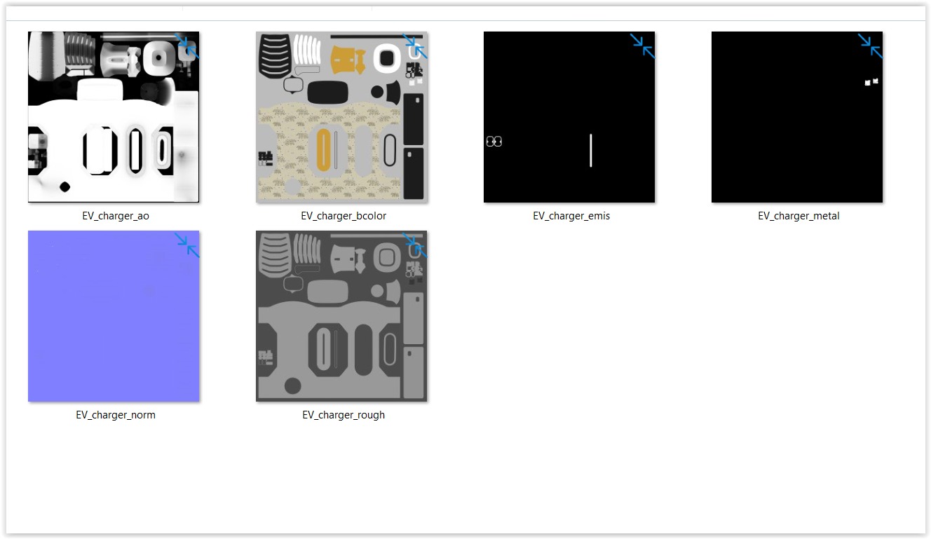 EV charger XVII PBR 8K 3D model_9