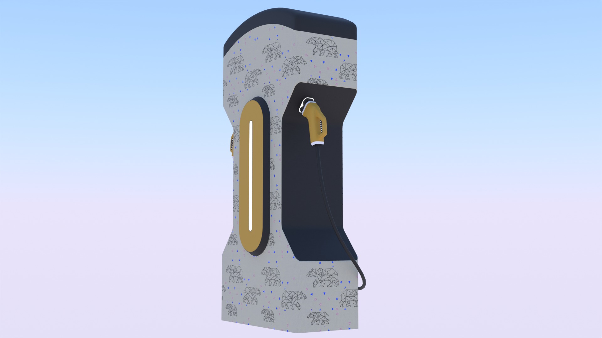 EV charger XVII PBR 8K 3D model_6