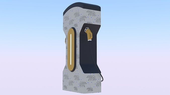 EV charger XVII PBR 8K 3D model 7