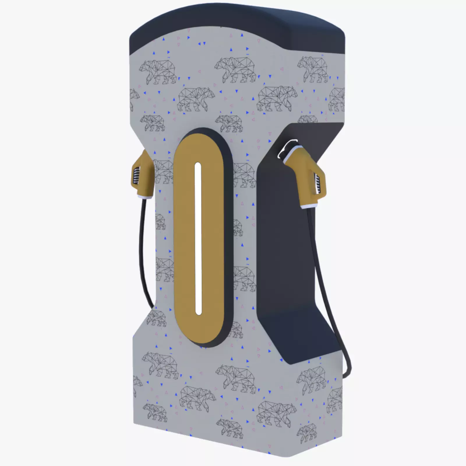 EV charger XVII PBR 8K 3D model_0