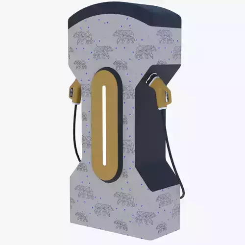 EV charger XVII PBR 8K 3D model
