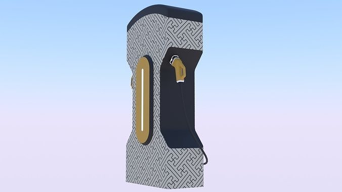 EV charger XVIII PBR 8K 3D model 7