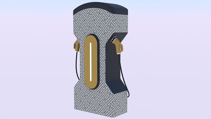 EV charger XVIII PBR 8K 3D model 2