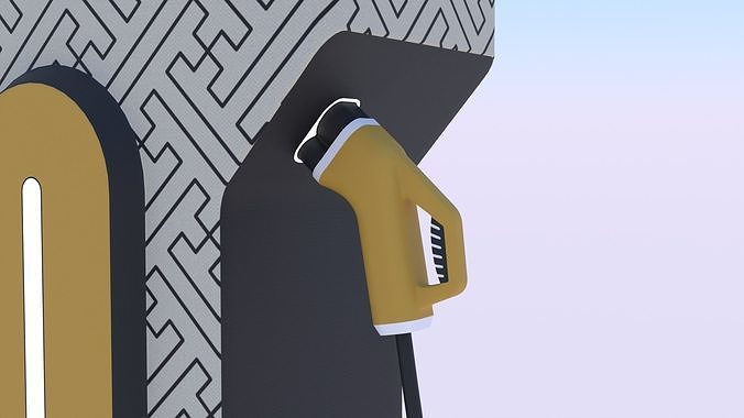 EV charger XVIII PBR 8K 3D model 4