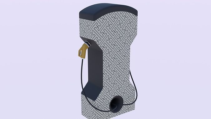 EV charger XVIII PBR 8K 3D model 6