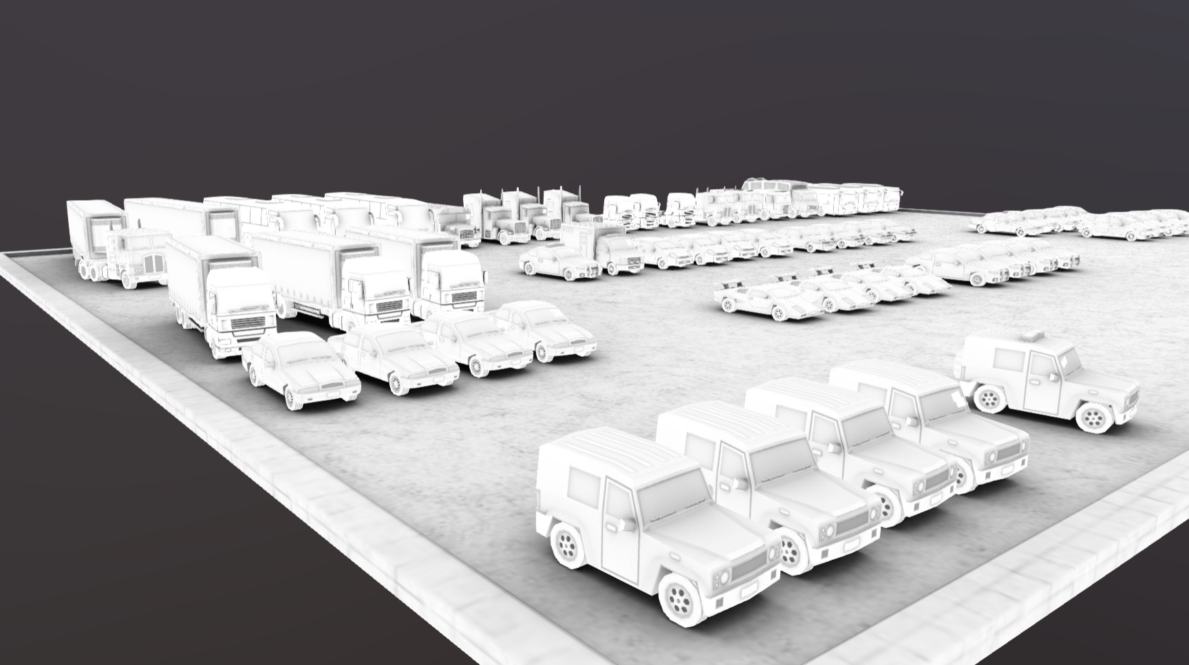 Lowpoly vehicles pack Low-poly 3D model_8