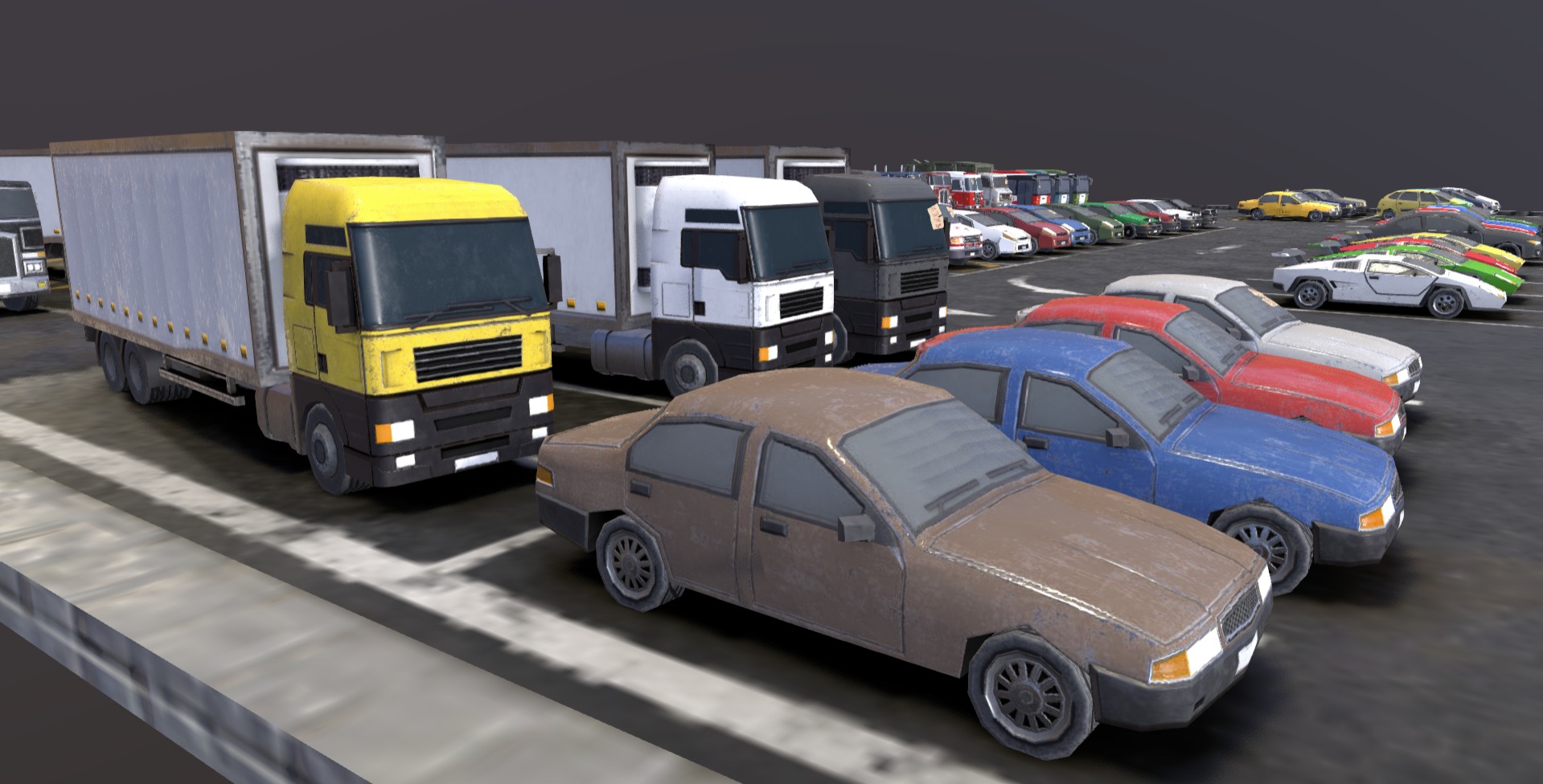 Lowpoly vehicles pack Low-poly 3D model_4