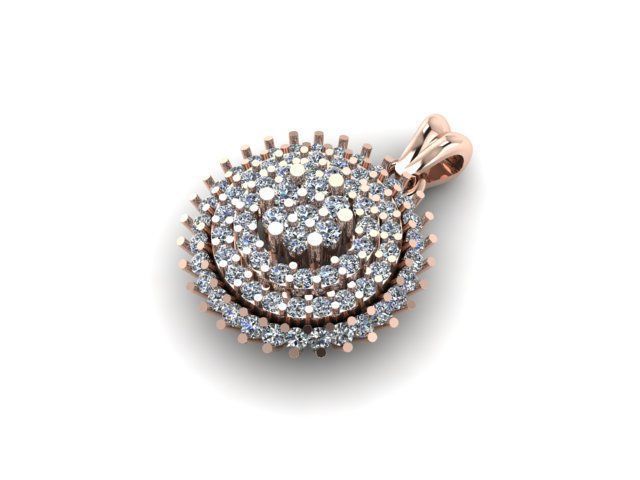 women pandent  for daimonds ready to print 3D print model_2