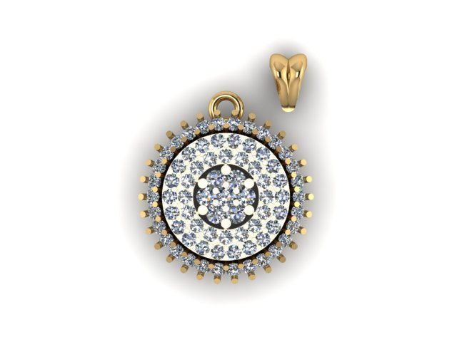 women pandent  for daimonds ready to print 3D print model_3