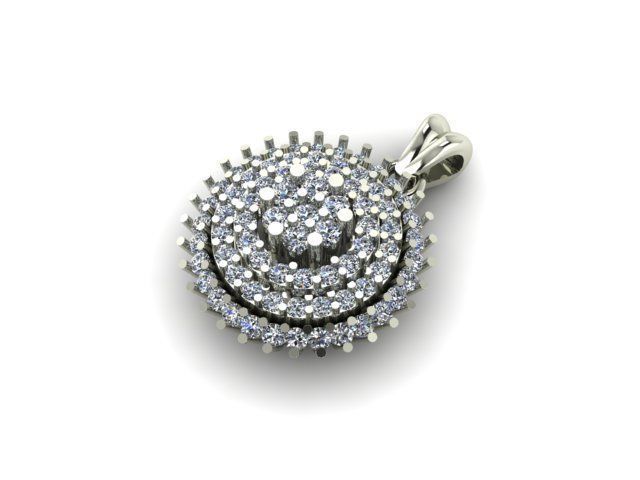 women pandent  for daimonds ready to print 3D print model_1