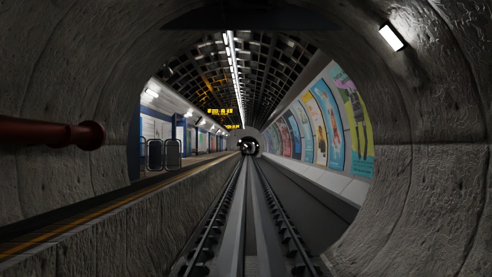5 underground stations and trian 3D model_21