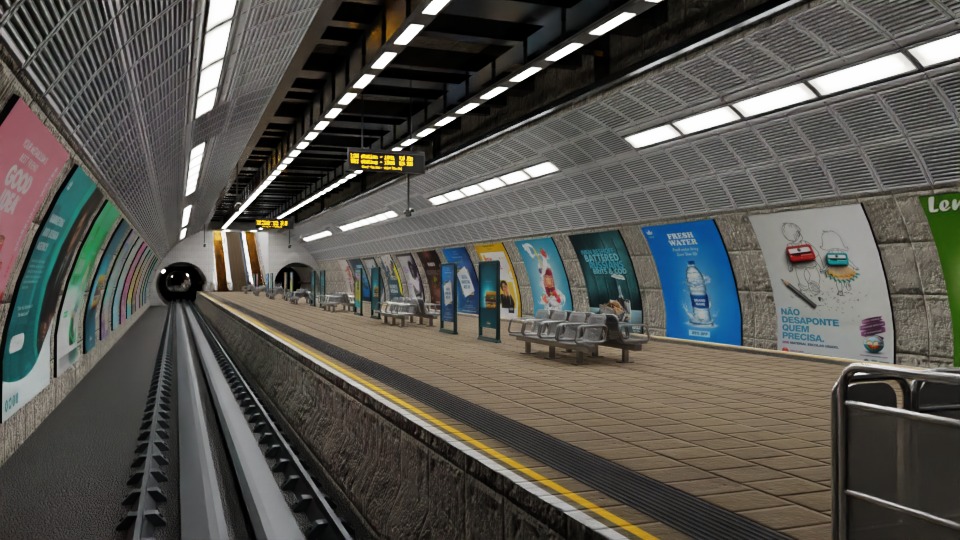 5 underground stations and trian 3D model_12