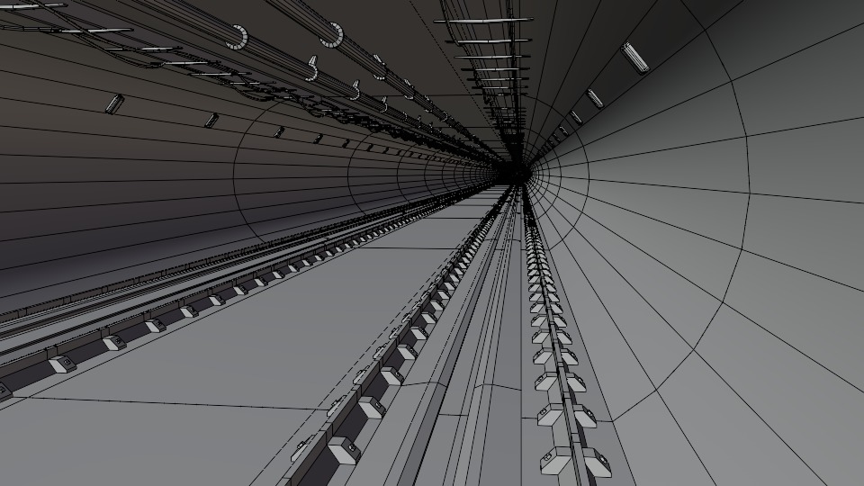 5 underground stations and trian 3D model_36