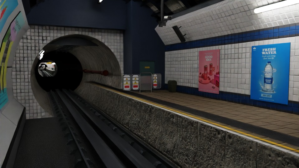 5 underground stations and trian 3D model_24