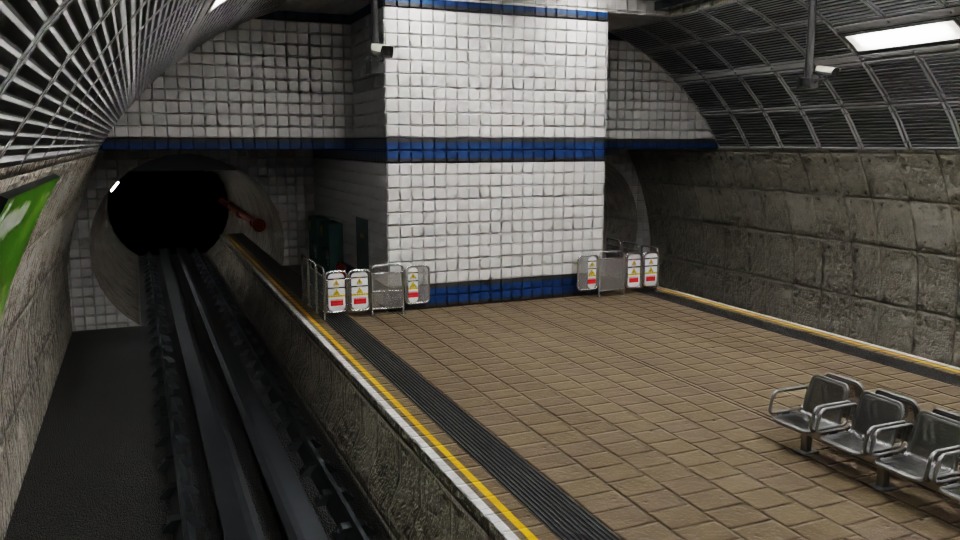 5 underground stations and trian 3D model_14