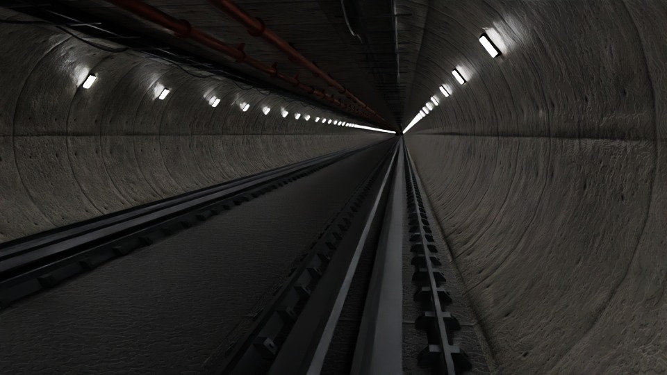 5 underground stations and trian 3D model_28