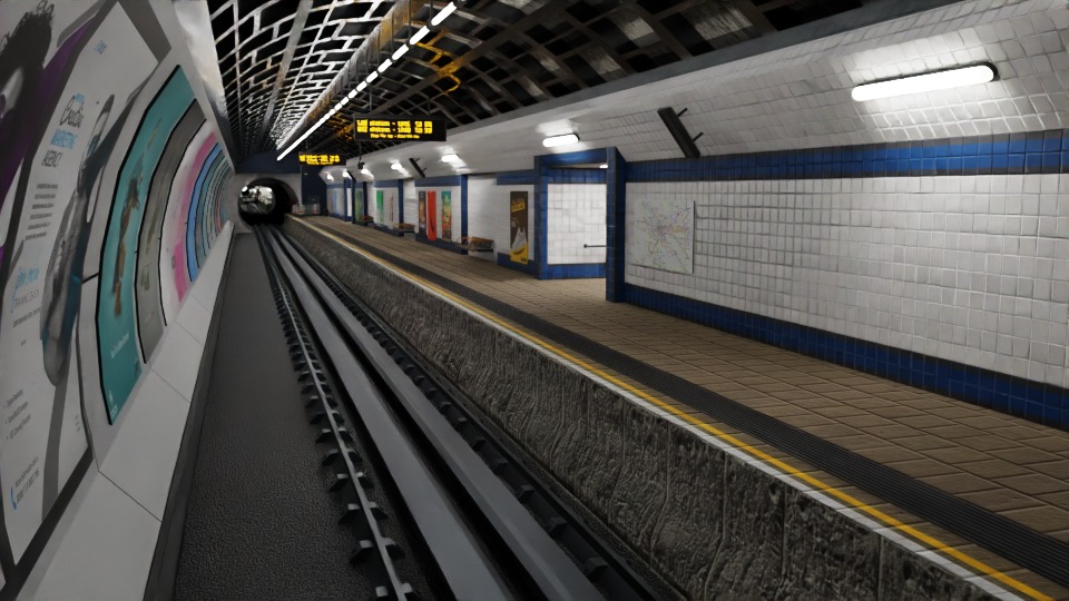 5 underground stations and trian 3D model_22
