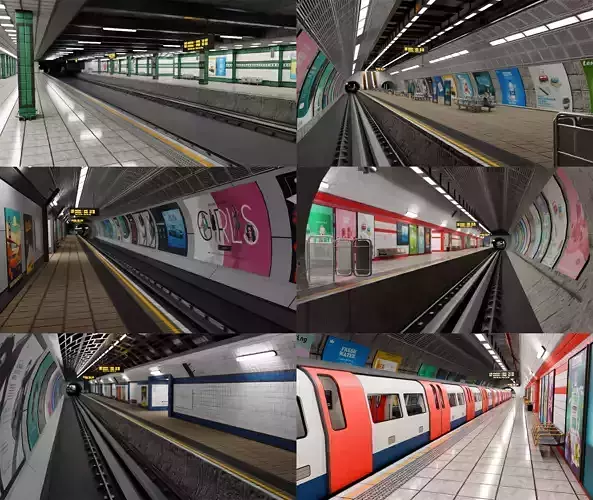 5 underground stations and trian