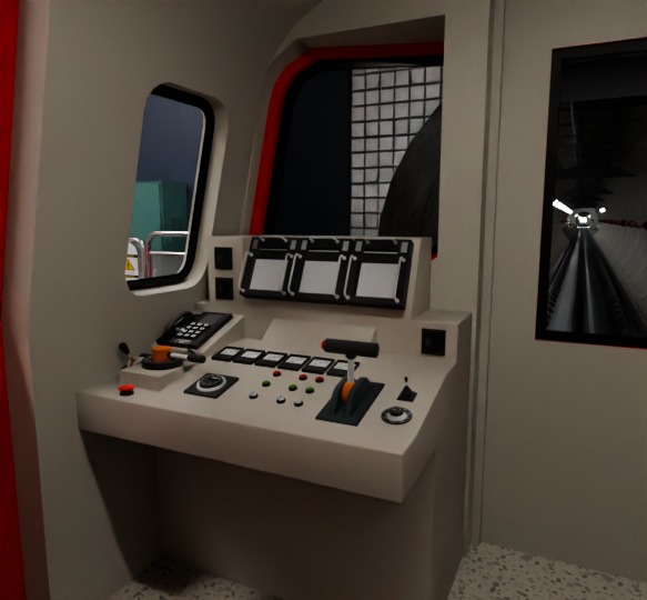 5 underground stations and trian 3D model_32