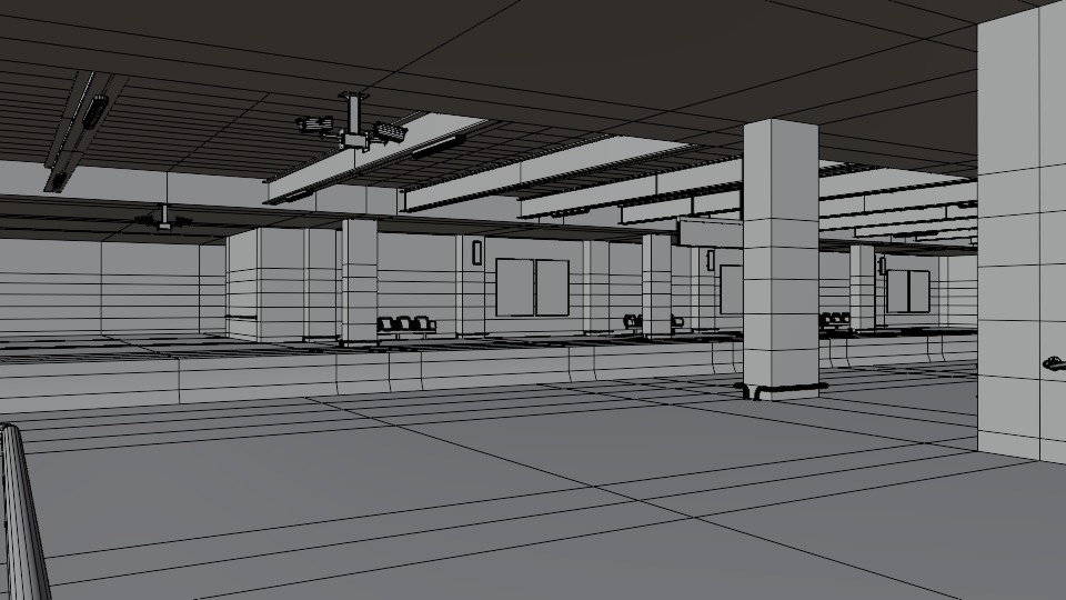 5 underground stations and trian 3D model_40