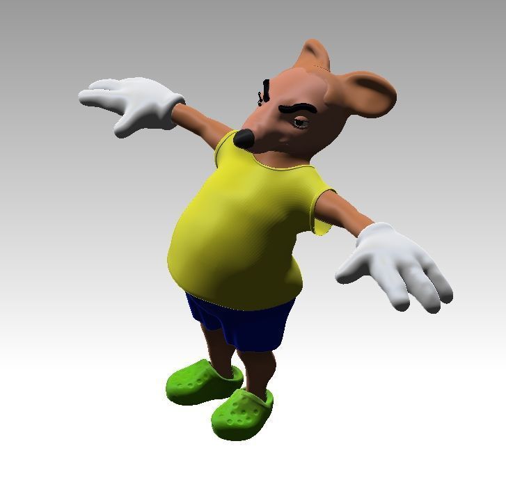 Papa Rat 3D model_2