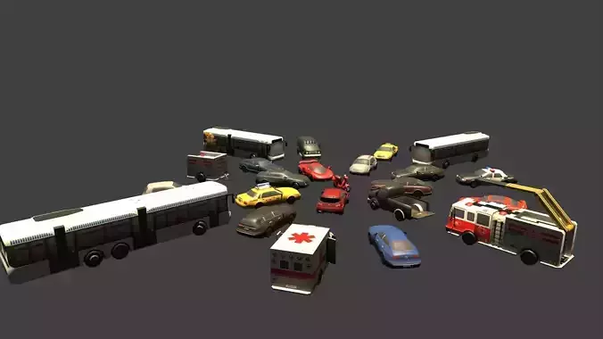 Lowpoly vehicle pack