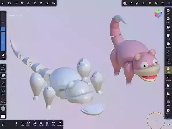 Slowpoke Pokemon articulado articulated pokemon 3D print model