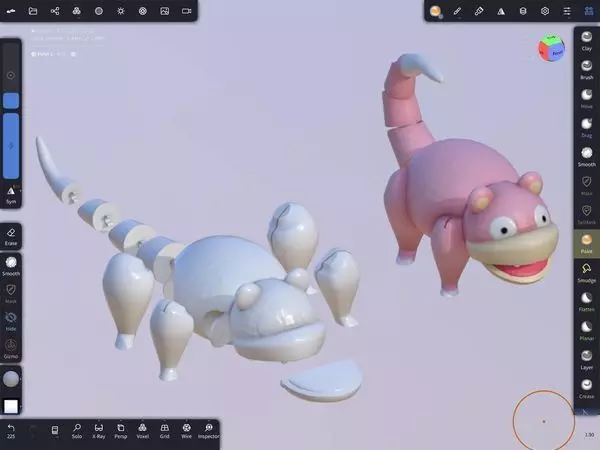 Slowpoke Pokemon articulado articulated pokemon 3D print model_0
