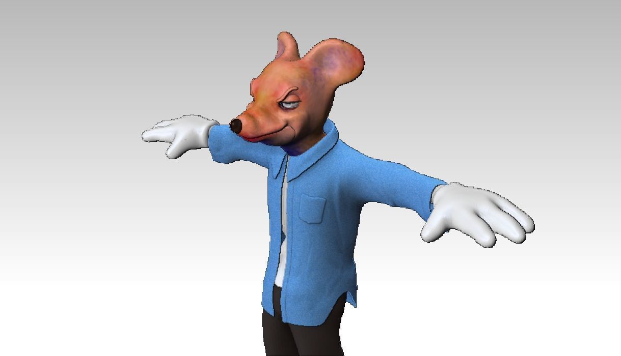 Son of Rat family 3D model_4