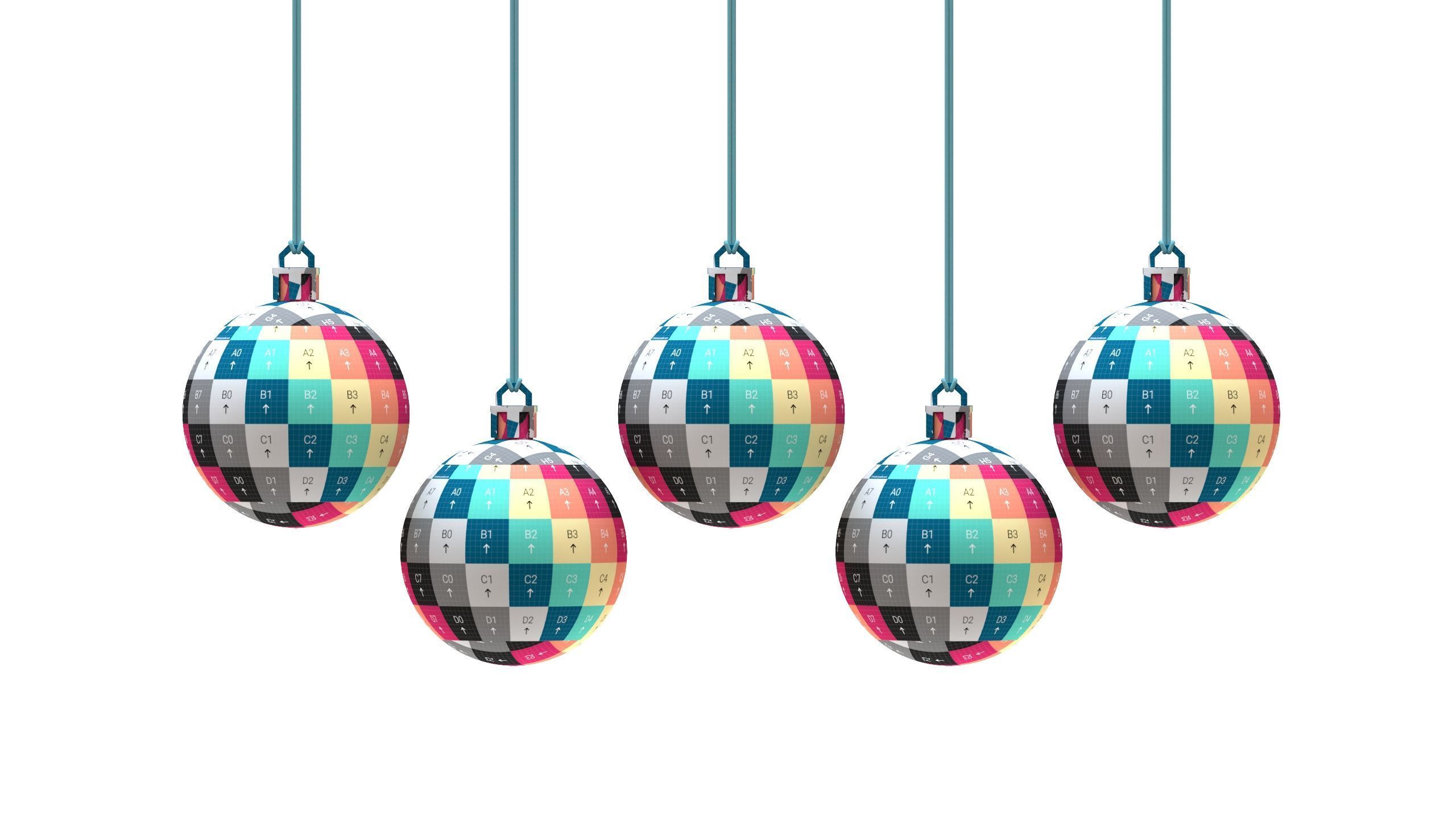 Christmas Ball Collection 03 Low-poly 3D model_10
