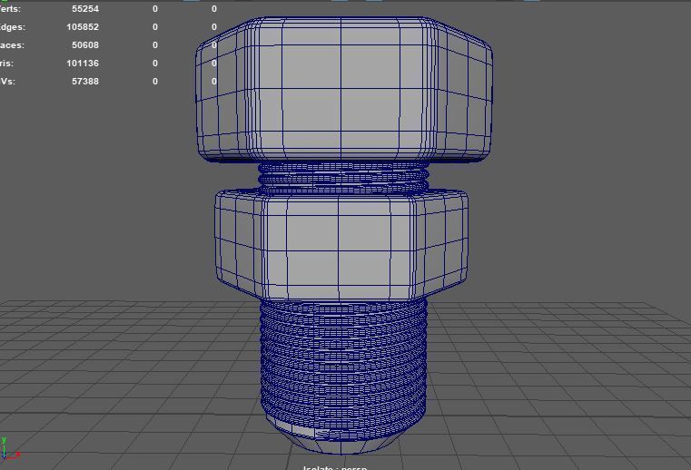 Nut and bolt 3D model_11
