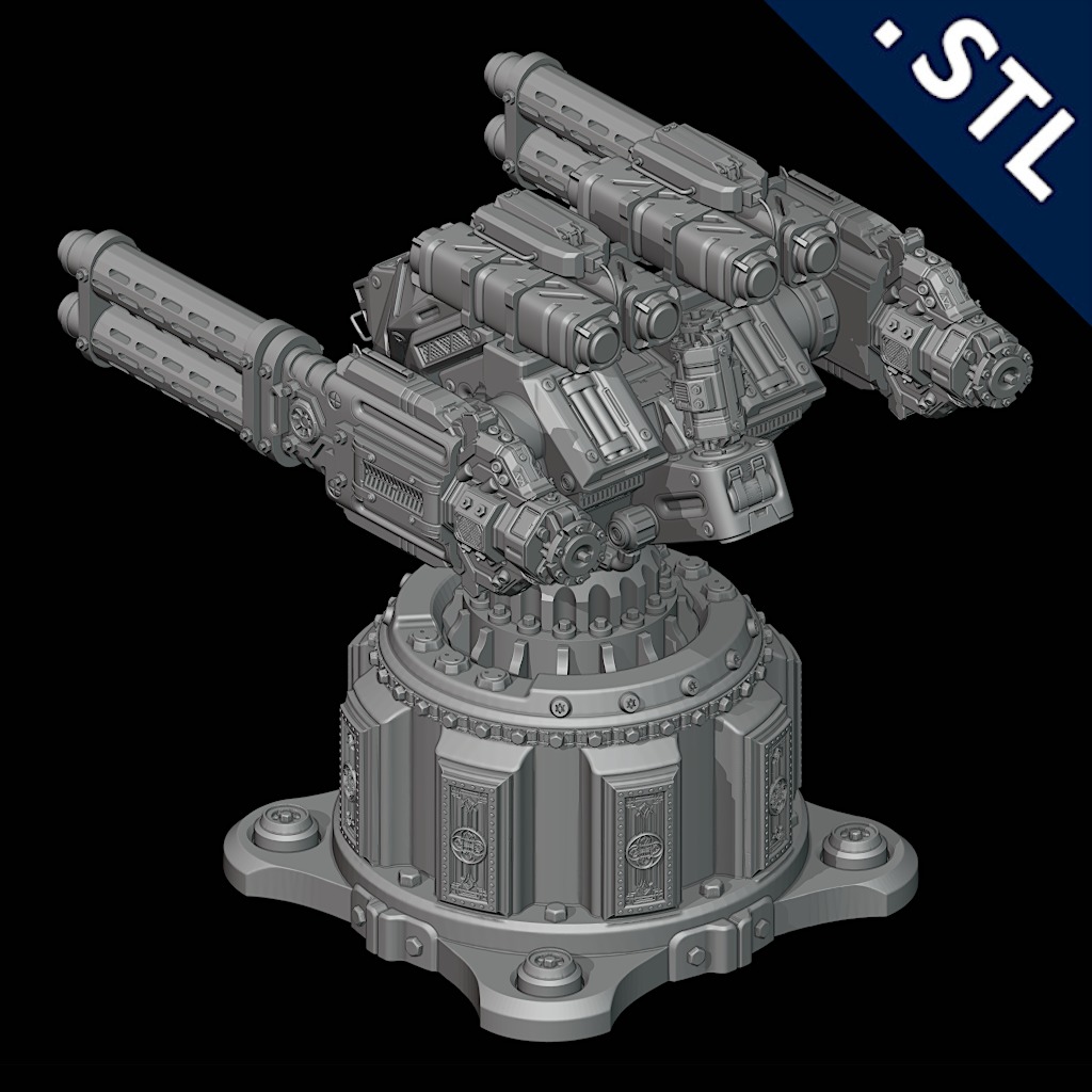 Turret - Stationary 3D print model_1