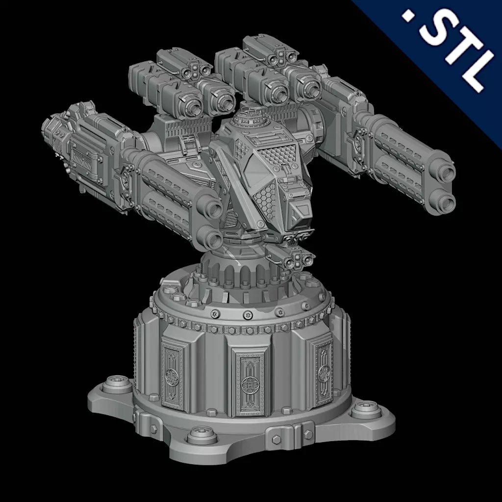 Turret - Stationary 3D print model_0
