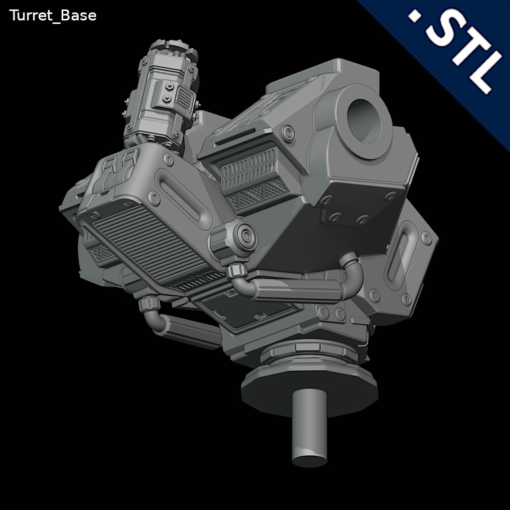 Turret - Stationary 3D print model_6
