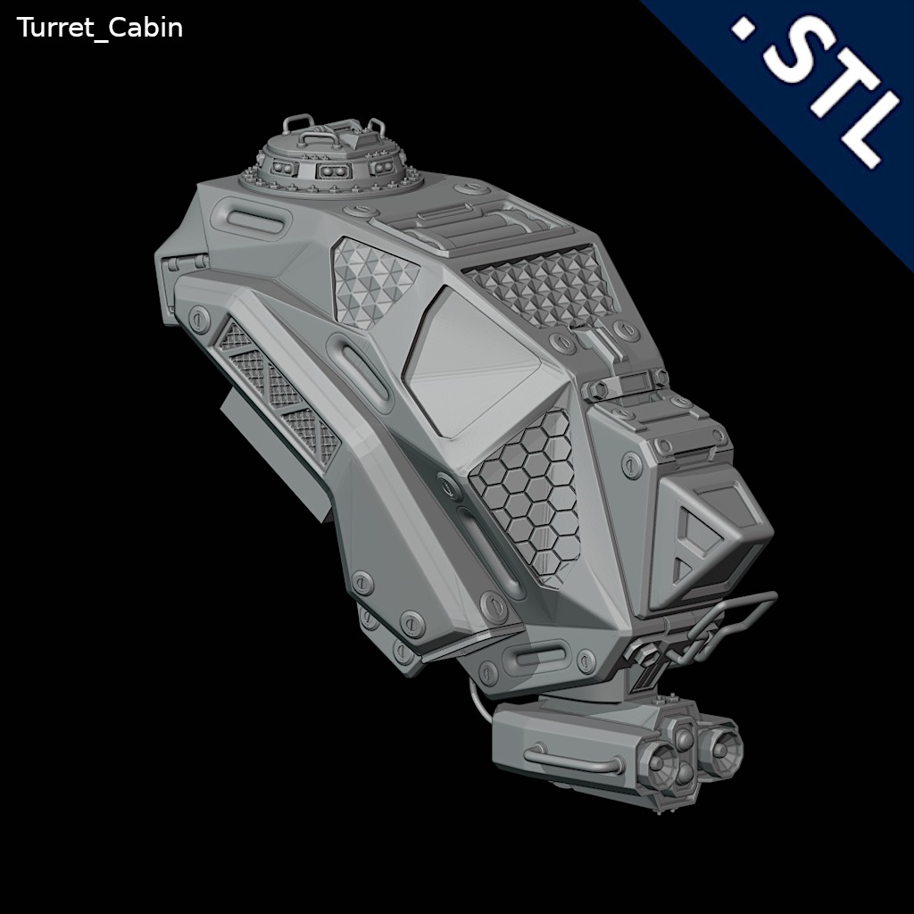 Turret - Stationary 3D print model_7