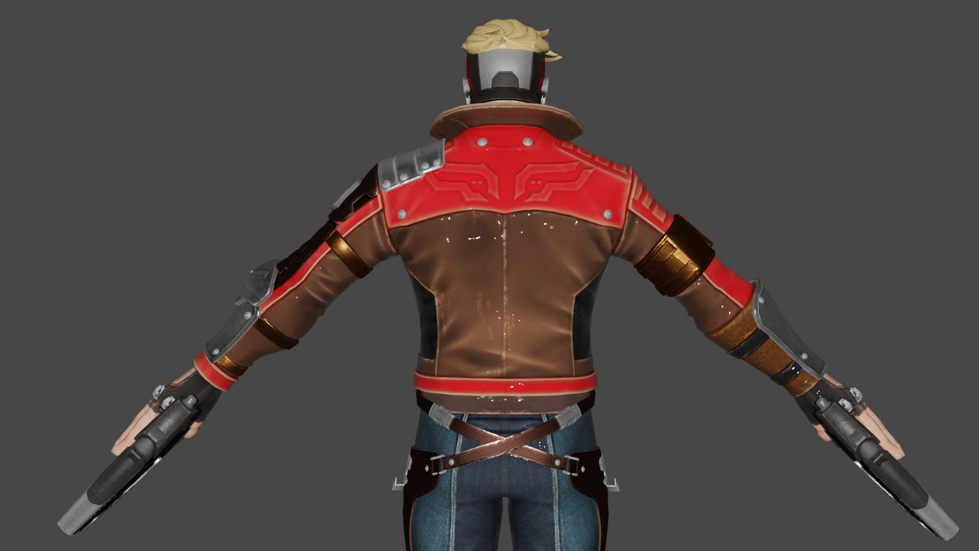 Starlord Low-poly 3D model_5