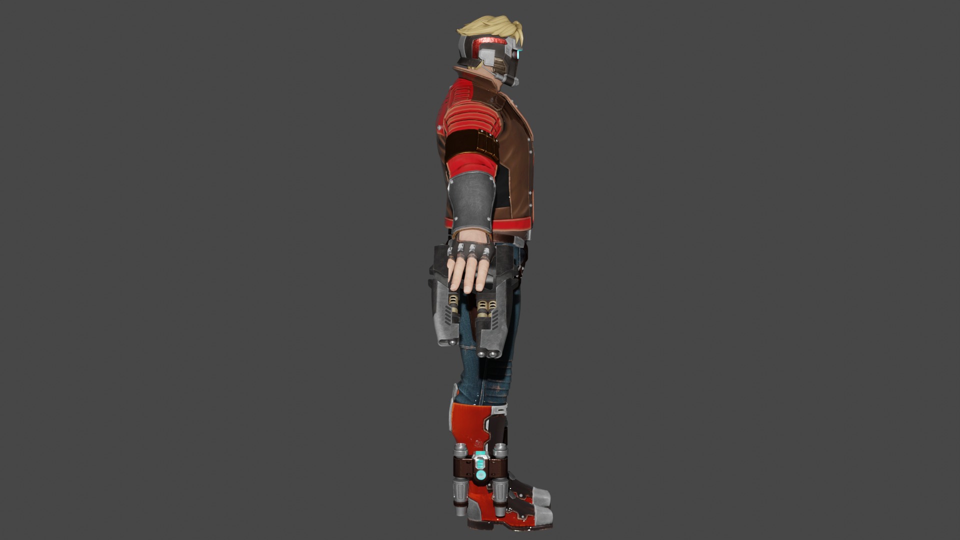Starlord Low-poly 3D model_2