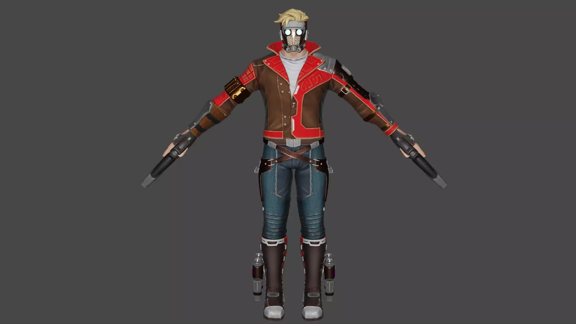 Starlord Low-poly 3D model_0
