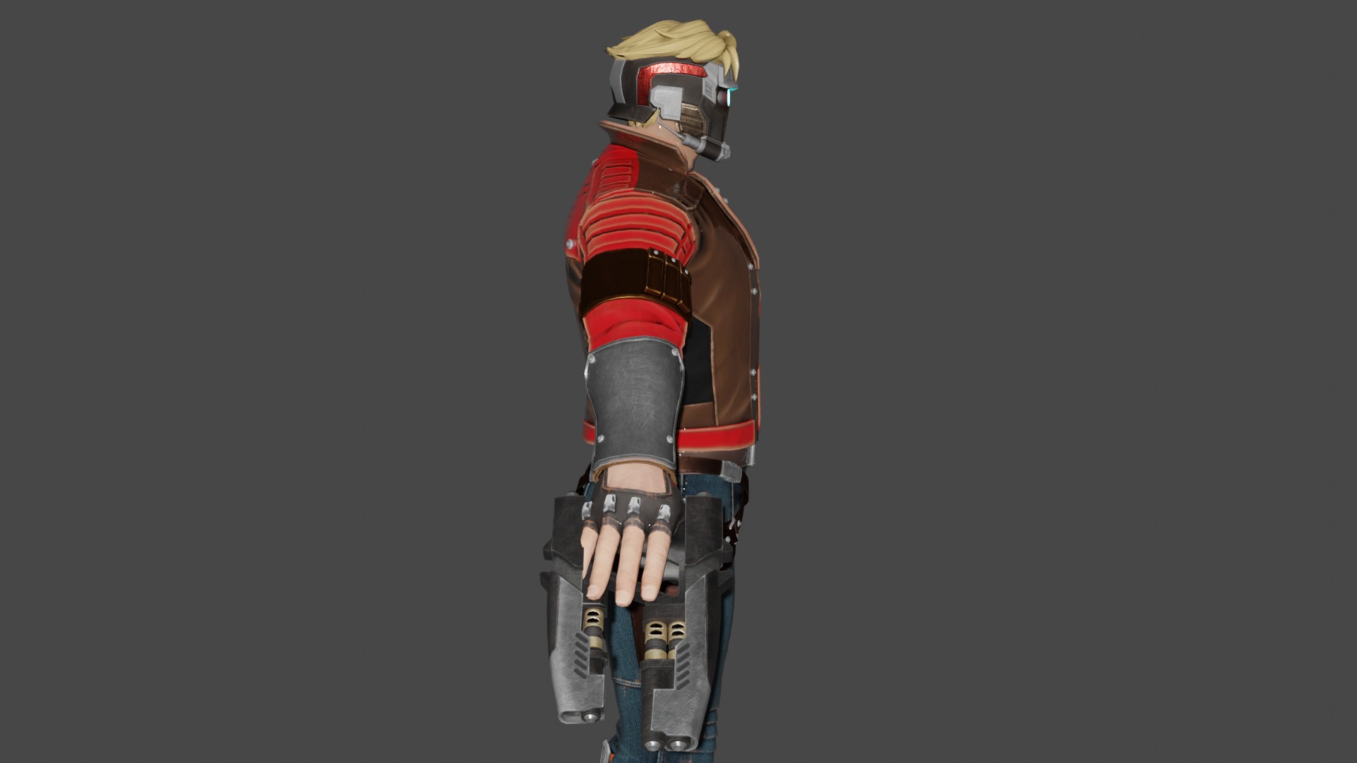 Starlord Low-poly 3D model_3