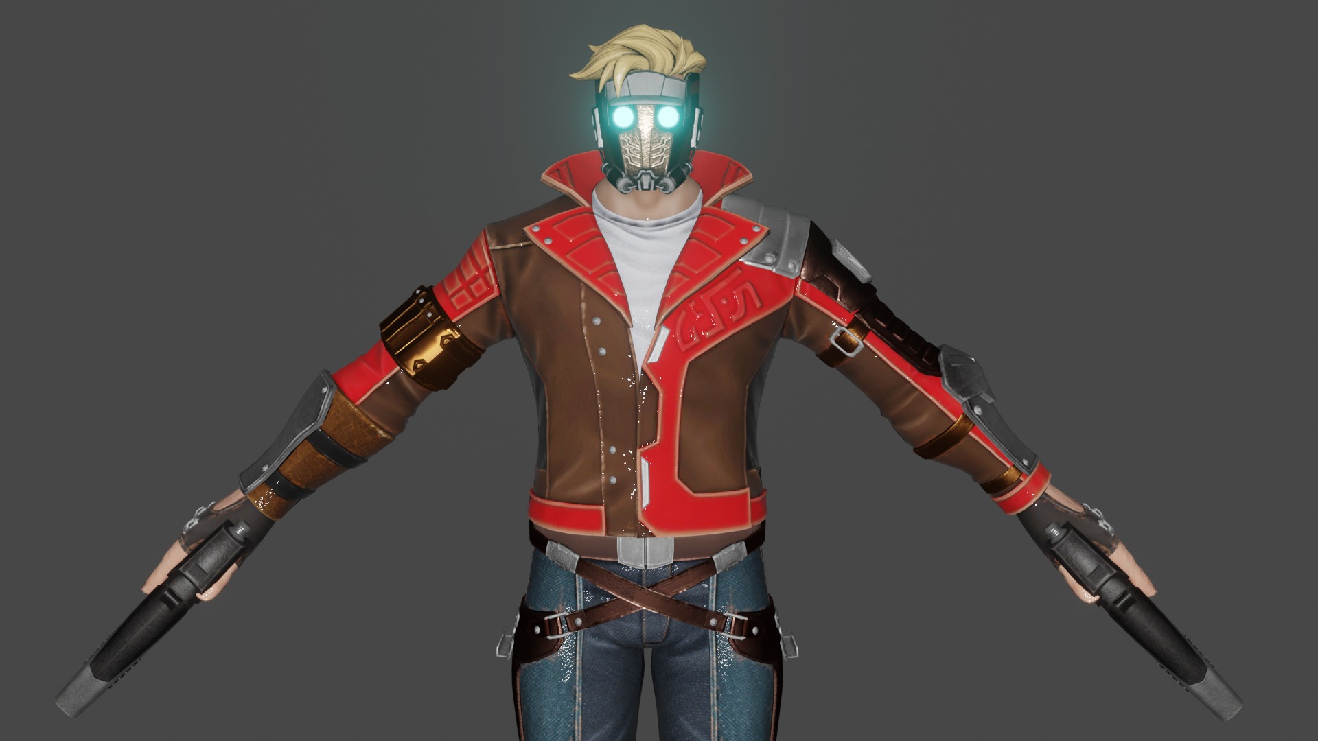 Starlord Low-poly 3D model_1
