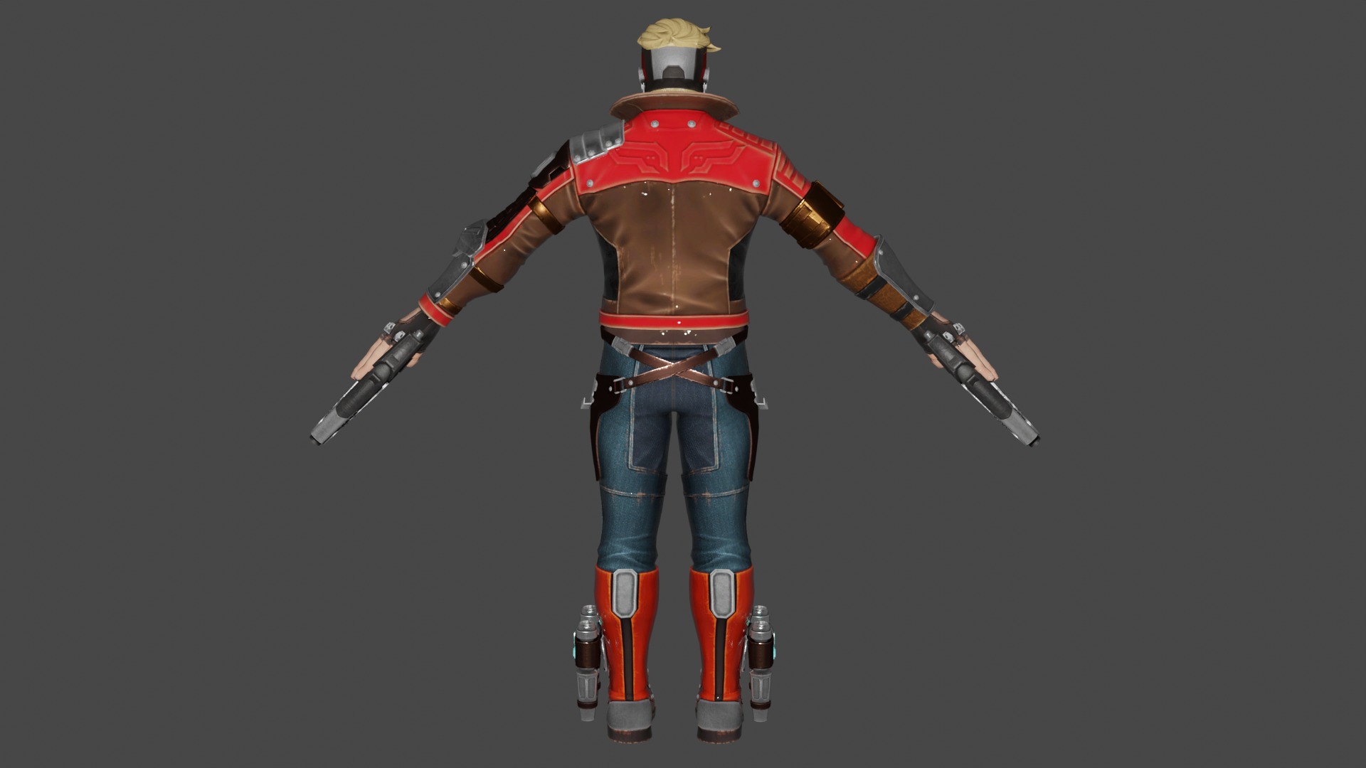 Starlord Low-poly 3D model_4