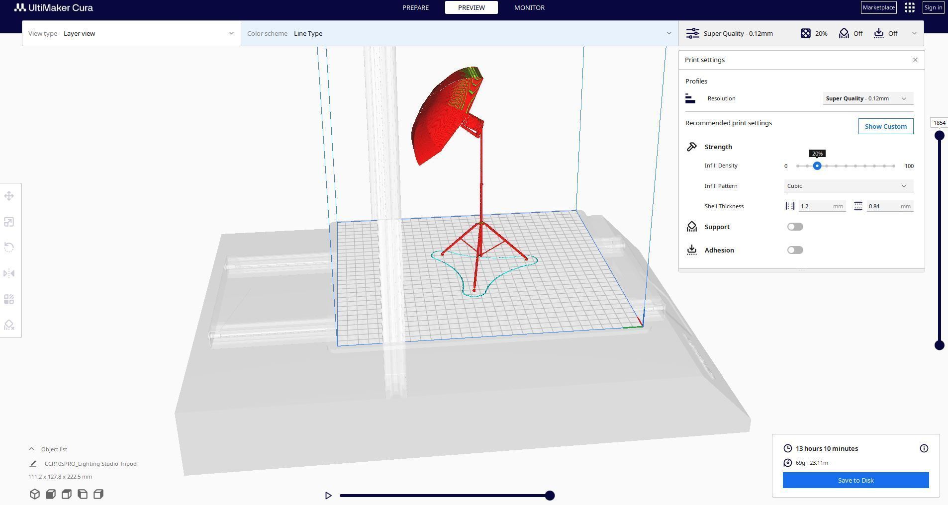 Lighting Studio Tripod 3D print model_1