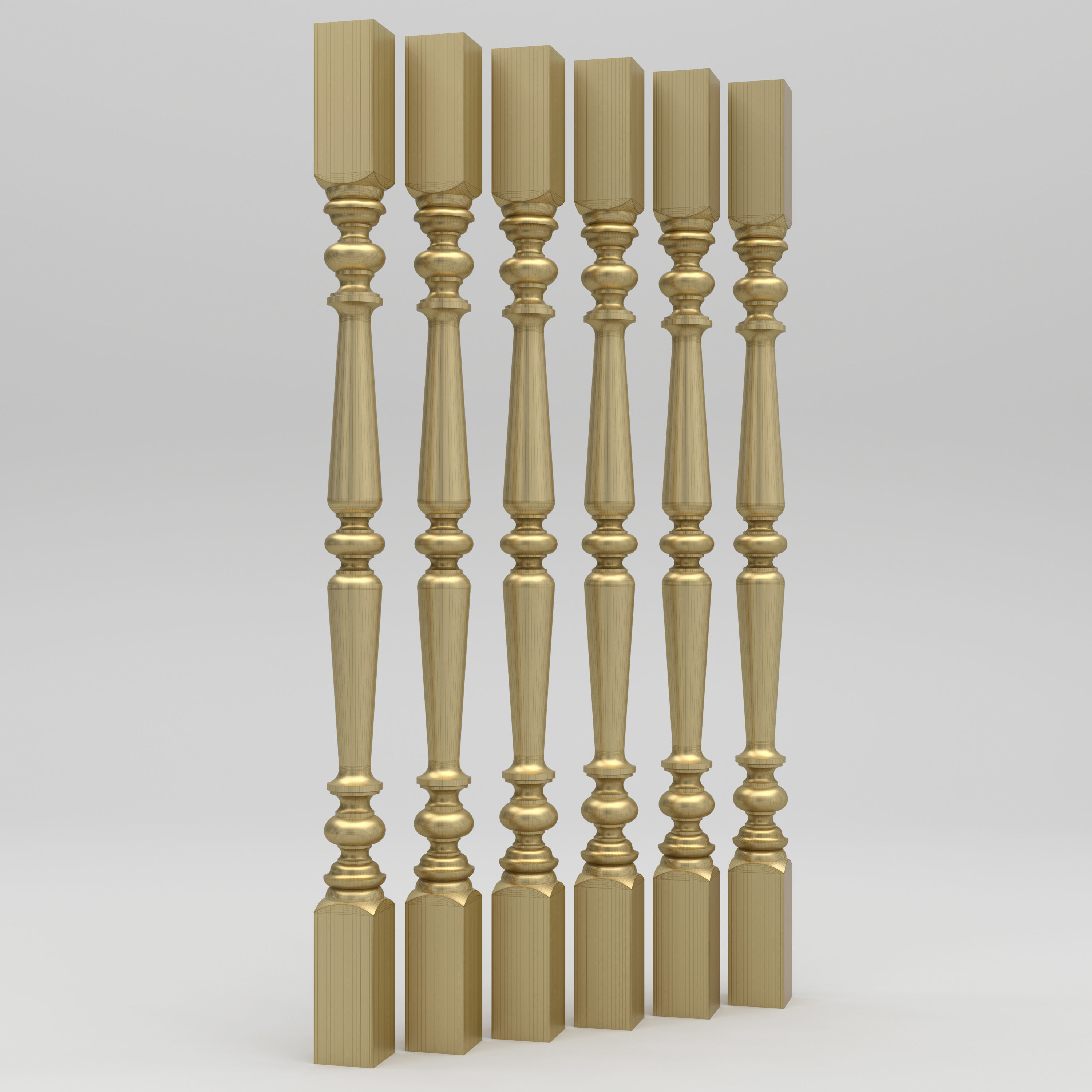 Carved Baluster 3D model_2