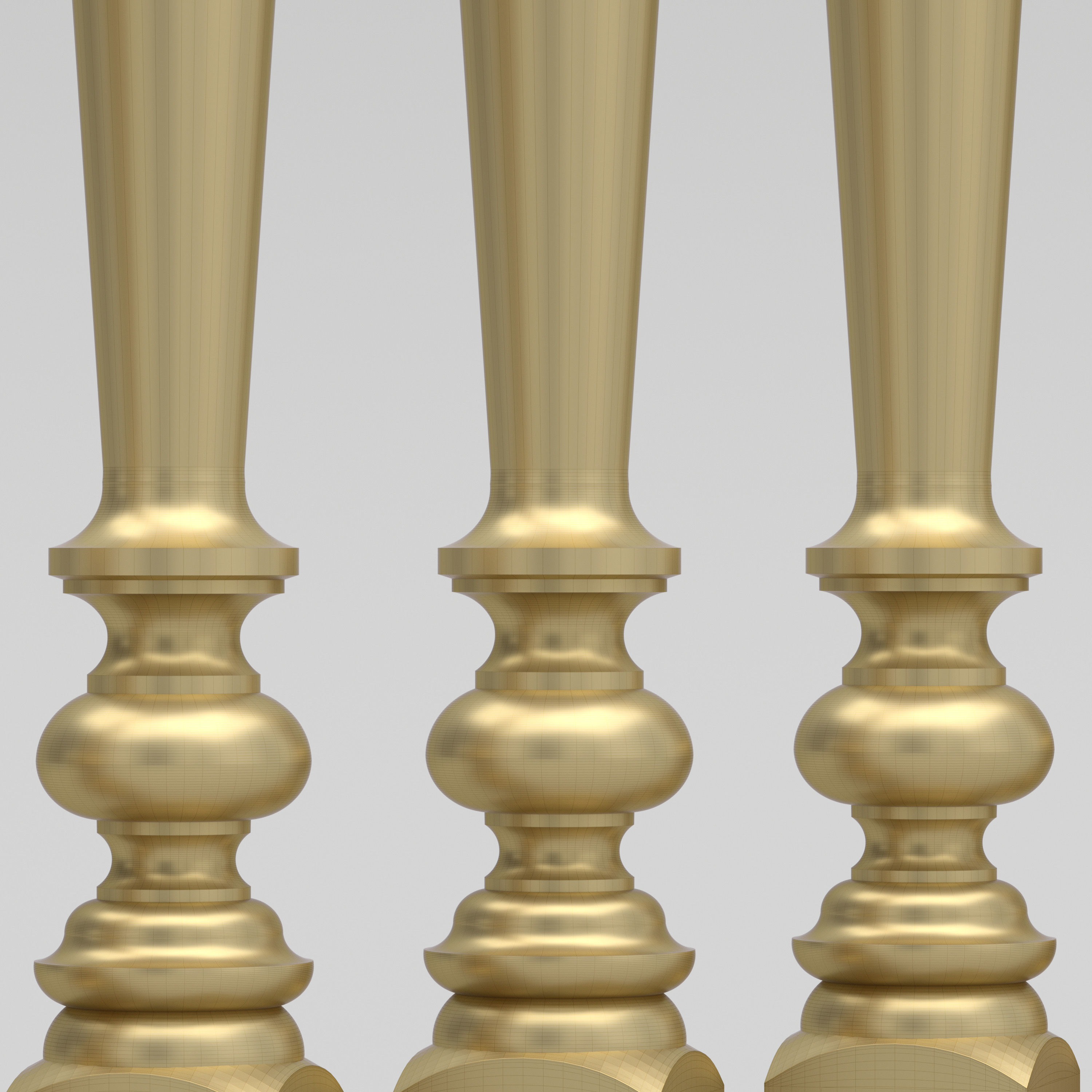 Carved Baluster 3D model_3