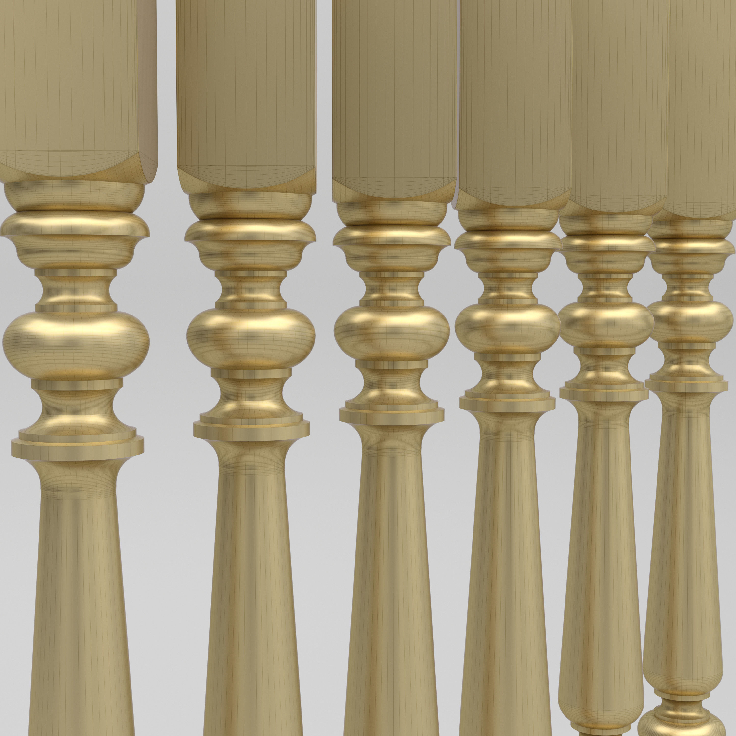 Carved Baluster 3D model_4