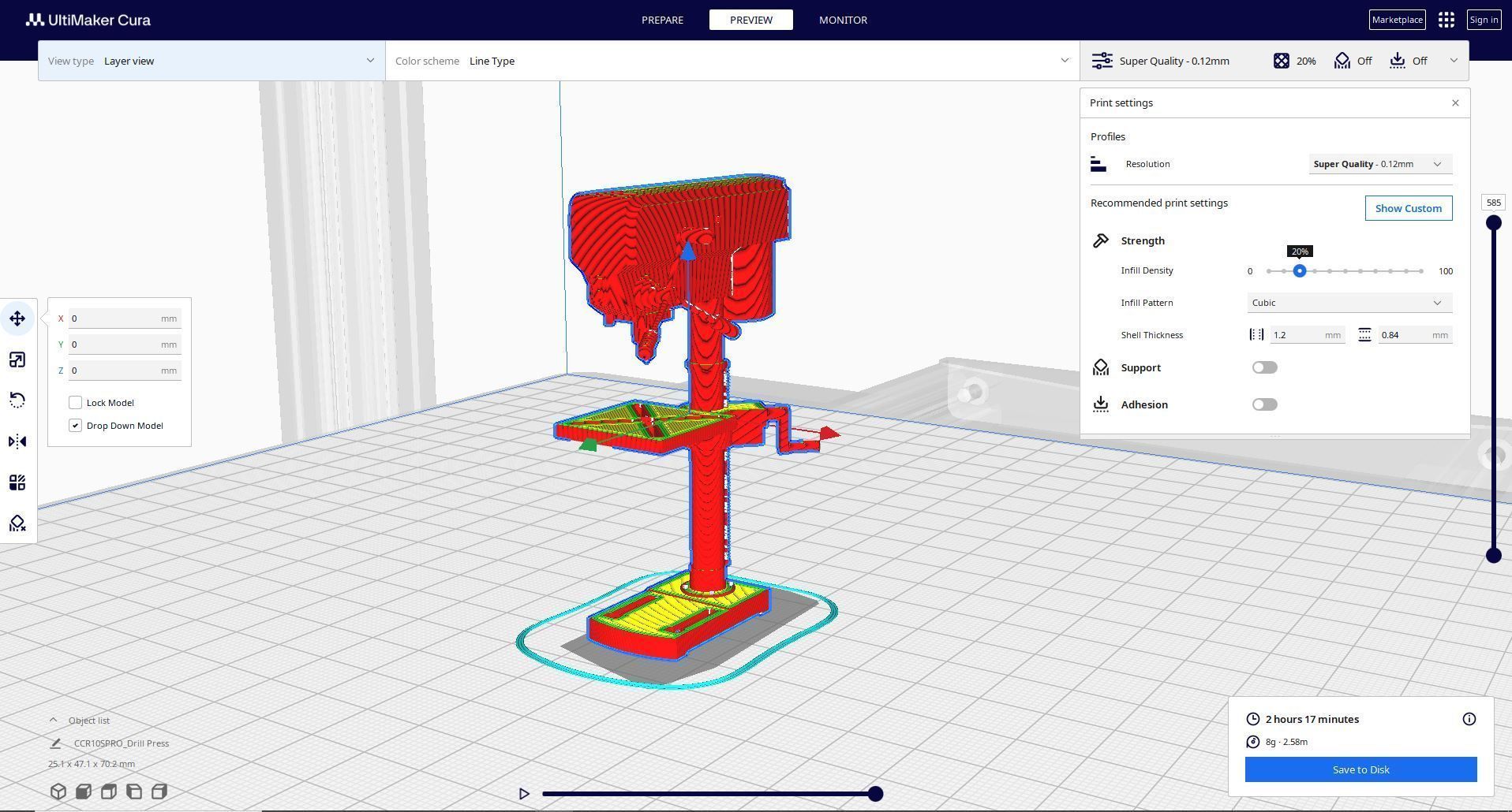 drilling press 3D print model_1