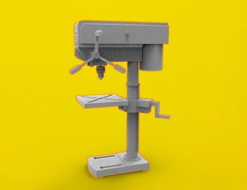 drilling press 3D print model_3