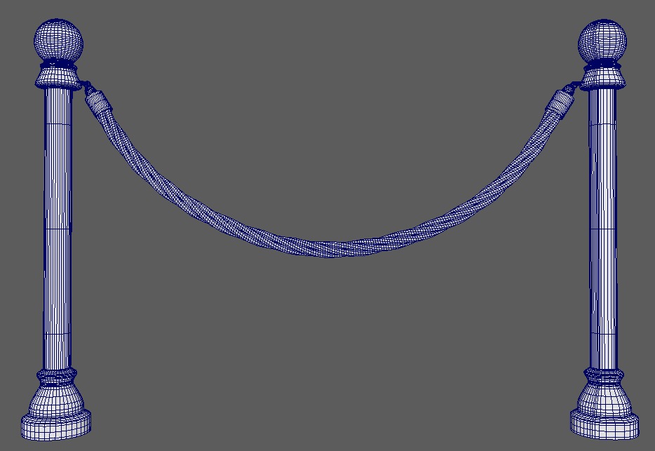 Museum Pole 3D model_2