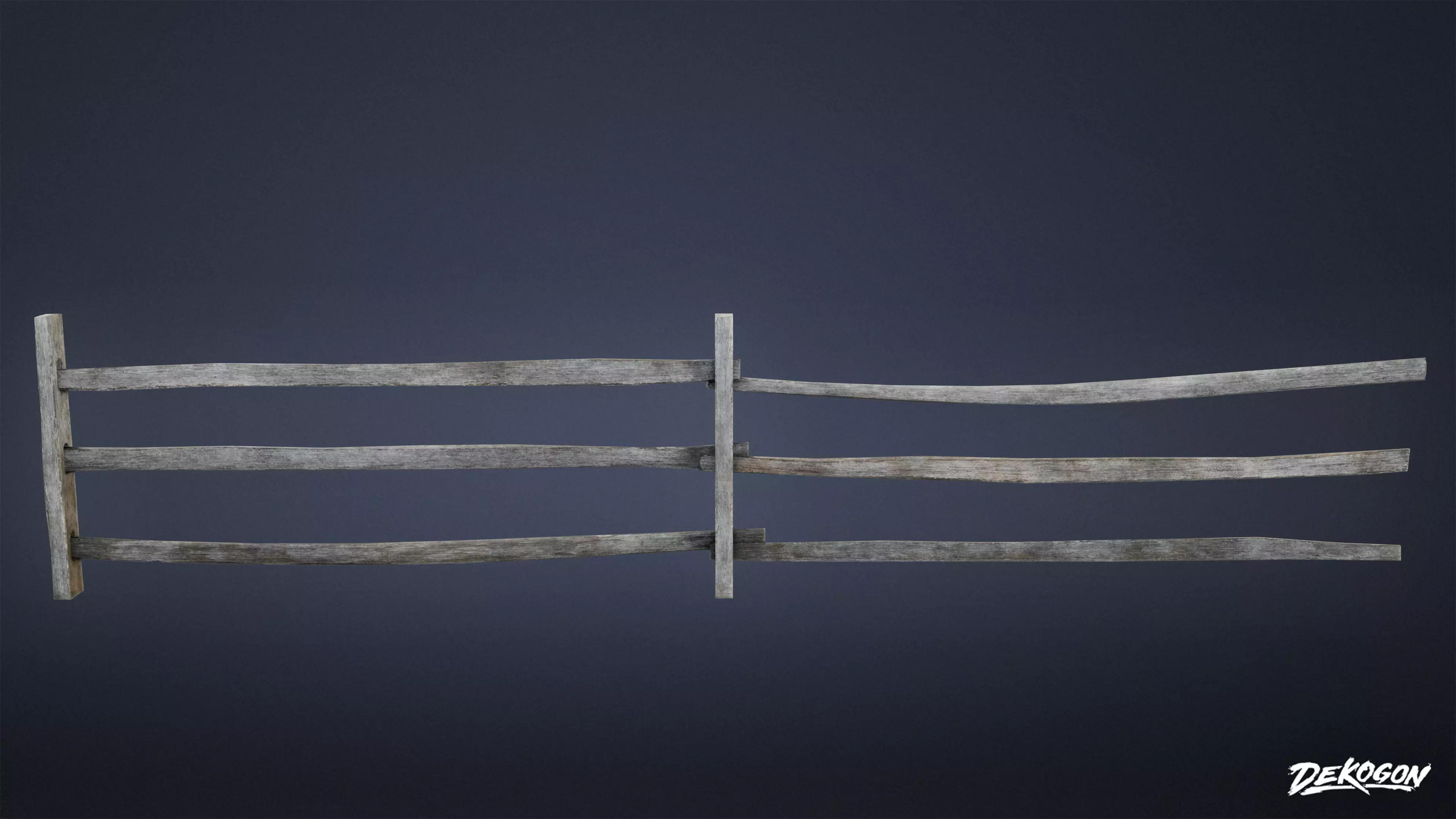 GATES AND FENCES - Fence 04 - LOW POLY Low-poly 3D model