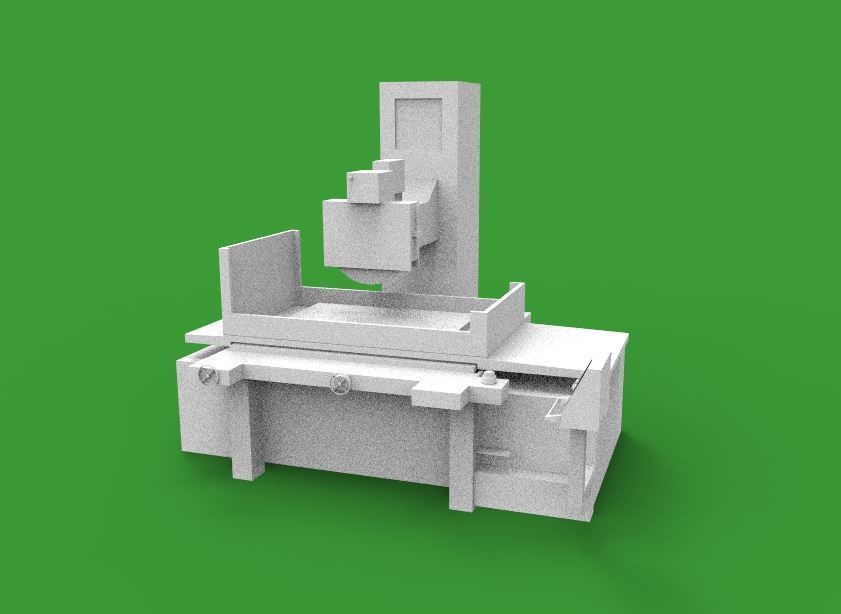 surface grinder machine 3D print model_2